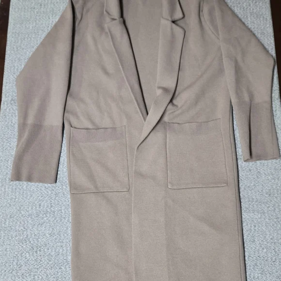 Anrabess Tan Cardigan Coat - Picture 3 of 5